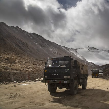 An Indian Army truck crosses Chang la pass in Ladakh in September 2018. The area was the scene of a stand-off with Chinese soldiers in May. Photo: AP