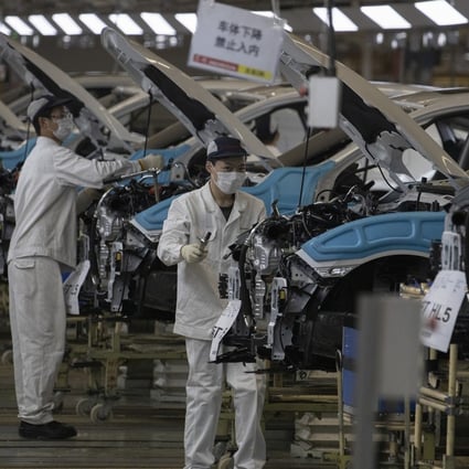 In May, China’s industrial production, a gauge of manufacturing, mining and utilities sector activity, grew strongly, a sign of economic recovery. Photo: AP