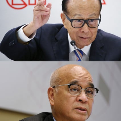 Clockwise from top left: Li Ka-shing of CK Hutchison Holdings; Lee Shau-kee of Henderson Land Development; Raymond (left) and Thomas Kwok of Sun Hung Kai Properties; and Henry Cheng of New World Development. Photos: SCMP Pictures