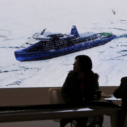 Participants attend an exhibition during the International Arctic Forum in St Petersburg, Russia, in April 2019. Photo: EPA-EFE