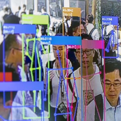 A screen demonstrates facial-recognition technology at the World Artificial Intelligence Conference (WAIC) in Shanghai on August 29, 2019. (Picture: Qilai Shen/Bloomberg)