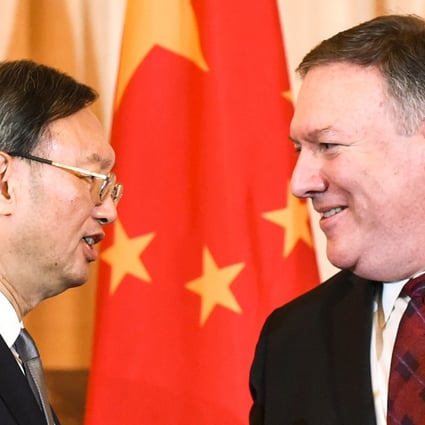 US Secretary of State Mike Pompeo is not expected to take a conciliatory approach when he meets China’s top diplomat Yang Jiechi. Photo: AFP