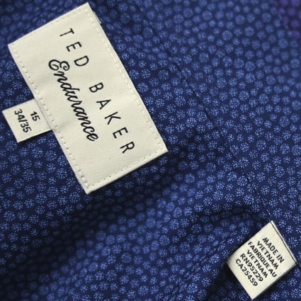 A Ted Baker brand shirt at a factory in Hanoi. Photo: AFP