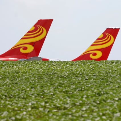 The tail fins of Hong Kong Airlines’ planes grounded on the tarmac of Marcel-Dassault airport at Chateauroux in France in June amid the coronavirus pandemic. Photo: Reuters