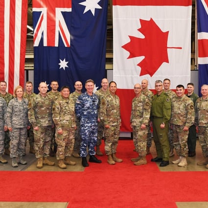 Space officials from four of the Five Eyes – Australia, Canada, Britain and the US – attend a US Combined Force Space Component Command conference in 2019. Photo: Handout