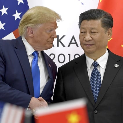 US President Donald Trump shakes hands with Chinese President Xi Jinping on the sidelines of the G20 summit in Osaka on June 29, 2019. File photo: AP