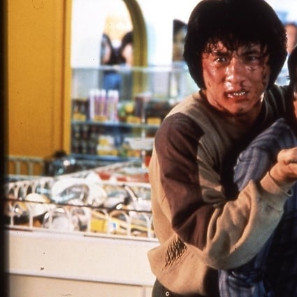 Jackie Chan (left) and Chor Yuen in a still from his 1985 film Police Story, one of the martial arts star’s 10 best films.