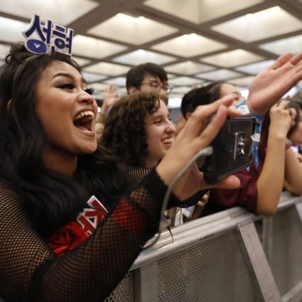 K-pop fans at the Los Angeles Convention Center in Los Angeles, US. Photo: TNS