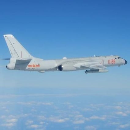 Two Chinese H-6 strategic bombers entered Taiwan’s air defence identification zone on Sunday. Photo: Handout