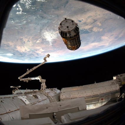 The Japan Aerospace Exploration Agency cargo ship Kounotori 2 resupplies the International Space Station in 2011. Photo: AP