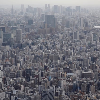 An aerial view of office and residential buildings in the Japanese capital as seen from the observation deck of the Tokyo Skytree. Photo: Reuters