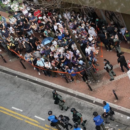 Three customs officials were among the estimated 370 Hongkongers arrested during a July 1 protest against the new national security law. Photo: Felix Wong