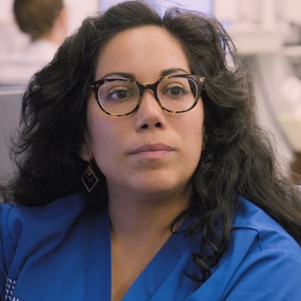 Dr Mirtha Macri in a still from Netflix documentary series Lenox Hill, filmed last year in a New York hospital. A special episode was filmed between March and May, following four doctors, including a by-then pregnant Macri, as they grappled with the Covid-19 outbreak. Photo: Netflix
