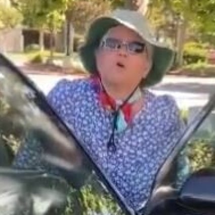 In one video, the woman who was later identified as Lena Hernandez, referred to the man filming her as ‘Chinaman’, who should ‘go home’. Photo: Twitter