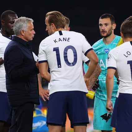 Tottenham manager Jose Mourinho was pleased that two of his players rowed during their win over Everton. Photo: EPA