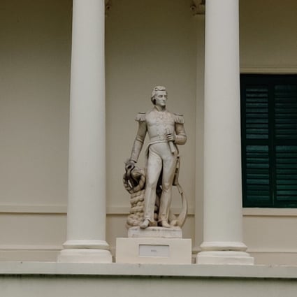 The marble statue of Sir William Peel, which was relocated to Flagstaff House in Barrackpore, after India began removing colonial-era statues. Photo: Sohini C