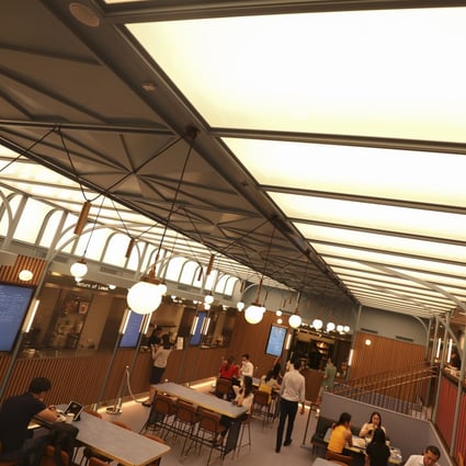 The biggest challenge for Linehouse, the designers behind BaseHall in the basement of Jardine House, was to “avoid feeling like you’re in a dungeon”. They employed backlighting and an arched roof reminiscent of some of the world’s classic markets. Photo: May Tse