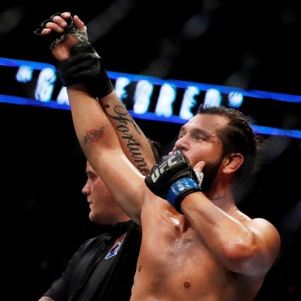 Jorge Masvidal celebrates beating Darren Till at UFC London. Photo: Reuters