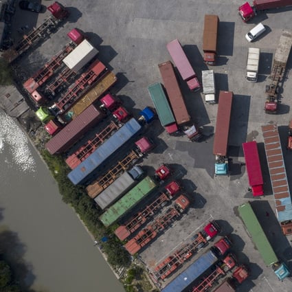 Trucks on the outskirts of Shanghai, China. Photo: Bloomberg