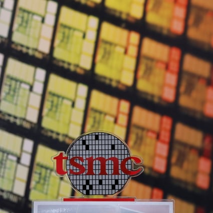 A logo of Taiwan Semiconductor Manufacturing Co (TSMC) is seen at its headquarters in Hsinchu, Taiwan. Photo: Reuters