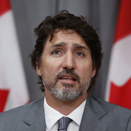 Canadian Prime Minister Justin Trudeau speaks during a news conference in Ottawa on Wednesday. Photo: Bloomberg