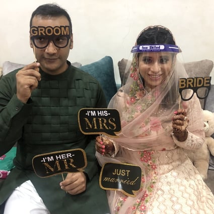 Hospitality professional Tehzeeb Behbahany, right, and her pilot fiancé Ozair were forced to change their wedding plans because of the pandemic. Photo: Kalpana Sunder / Handout