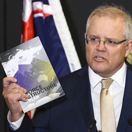 Prime Minister Scott Morrison speaks during the launch of the 2020 Defence Strategic Update in Canberra. Australia significantly increased its defence spending, with Morrison warning the post-pandemic world will become more dangerous. Photo: AP