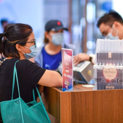 Cosmetics were the most popular duty free purchase, accounting for 51.3 per cent of total duty free sales, followed by jewellery with 14.1 per cent and watches with 11.9 per cent. Photo: Xinhua
