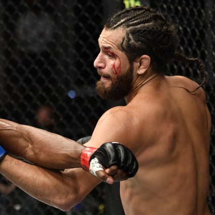 Jorge Masvidal punches Kamaru Usman in their UFC welterweight championship fight during UFC 251. Photo: USA TODAY Sports
