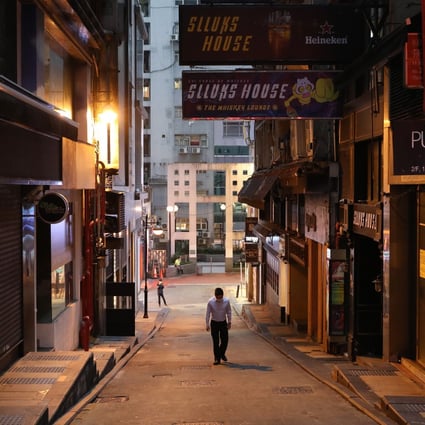 Lan Kwai Fong in April, when bars were last shut down amid the pandemic. Photo: Winson Wong