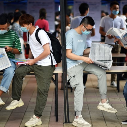 China’s official surveyed urban unemployment rate peaked at 6.2 per cent in February but moderated to 5.9 per cent, or 27 million unemployed, in May. Photo: Xinhua