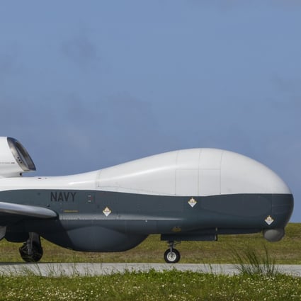 A US Navy MQ-4C Triton drone was seen flying towards the southeast of Taiwan on Wednesday. Photo: Handout