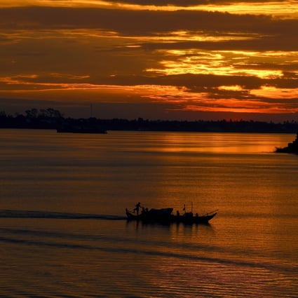 A fishing boat on the Mekong River on the outskirts of Phnom Penh, Cambodia. Photo: AFP