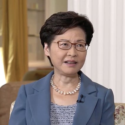 Hong Kong Chief Executive Carrie Lam has said her next annual policy address, her fourth, will tackle the political issues facing the city head on. Photo: HK OPEN TV