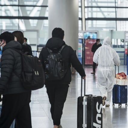 The coronavirus crisis has thrown up several instances of passengers being stranded in Hong Kong airport. Photo: Bloomberg