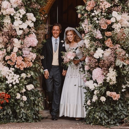 Britain's Princess Beatrice and real estate developer Edoardo Mapelli Mozzi are pictured leaving The Royal Chapel of All Saints at Royal Lodge, Windsor, after their private wedding on Friday. Her father, Prince Andrew, is not included in any pictures released by Buckingham Palace. Photo: EPA-EFE