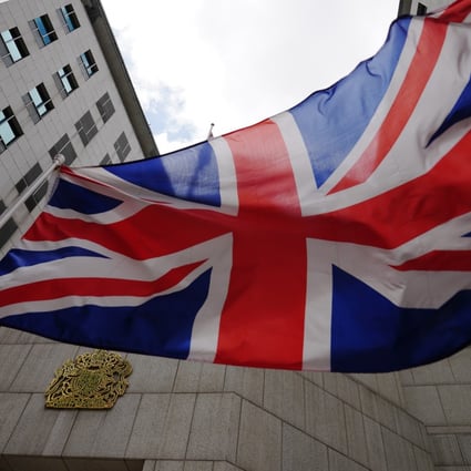 The British flag in front of the British Consulate General in Admiralty, Hong Kong. Photo: Sam Tsang