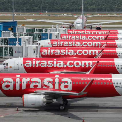 AirAsia planes are seen parked at Kuala Lumpur International Airport 2 in April. Photo: Reuters