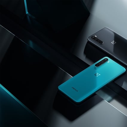 The OnePlus Nord comes in two colours: grey onyx and blue marble. Picture: Handout