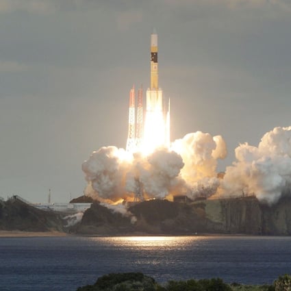 Japan's H-2A rocket lifts off carrying Tokyo’s first communications satellite Kirameki-2 from the Tanegashim Space Centre. Photo: AP