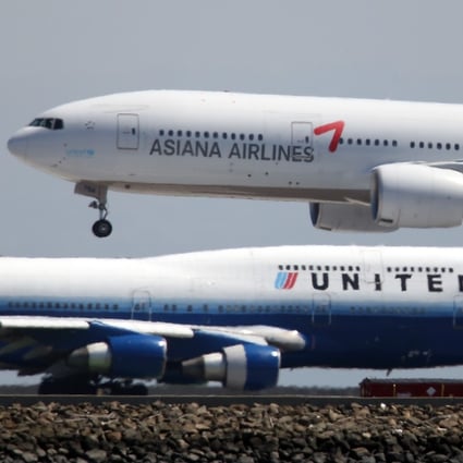 An Asiana Airlines plane comes in for landing at San Francisco International Airport in 2013. Photo: AFP