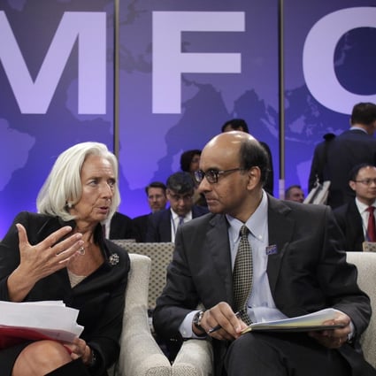 Tharman Shanmugaratnam, pictured with then-director of the International Monetary Fund Christine Lagarde in 2013. Photo: EPA