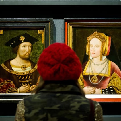 Portraits of Henry VIII and Catherine of Aragon in the National Portrait Gallery, London. Photo: AFP