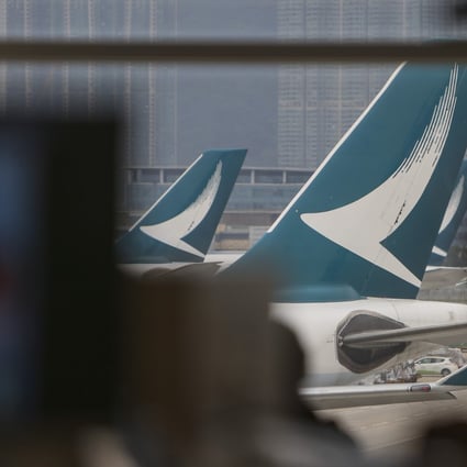 Image of a Cathay Pacific Airline parked at the Hong Kong International Airport in Chek Lap Kok. Cathay Pacific Airways announces a HK$4.93 billion deal to acquire low-cost carrier HK Express today. 27MAR19 SCMP / Winson Wong