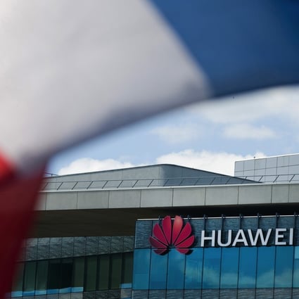 A French national flag flies near the Huawei Technologies France offices in Paris, France, on July 7, 2020. Photo: Bloomberg