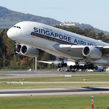 An Airbus A380-800 aircraft of Singapore Airlines takes off from Zurich airport, Switzerland October 16, 2019. Photo: Reuters