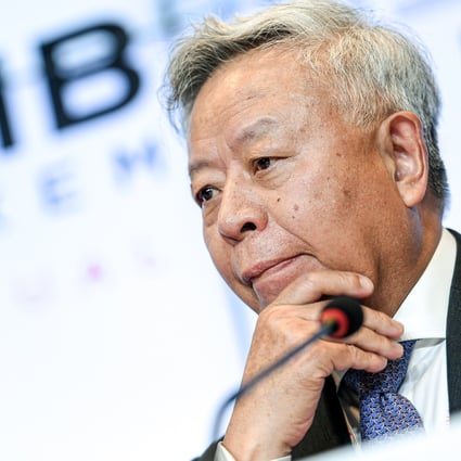 Former Chinese deputy finance minister Jin Liqun was re-elected president of the China-backed Asian Infrastructure Investment Bank (AIIB) on Tuesday. Photo: EPA-EFE