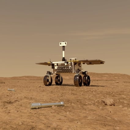 A Nasa illustration showing a Mars rover fetching rock and soil samples that could be brought back to Earth. Photo: Nasa