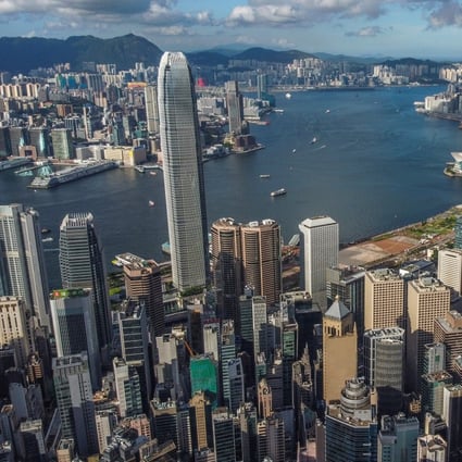 Hong Kong's skyline from Victoria Peak. Corporate consultants say that most US businesses are taking a wait-and-see approach about whether the new national security law poses a threat. Photo: Sun Yeung