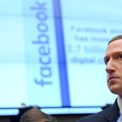 Facebook CEO Mark Zuckerberg, seen here testifying before the House Financial Services Committee in 2019, endorsed the idea of quickly copying competitors similar to Chinese tech companies. Photo: Reuters